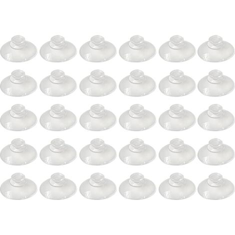 Ventouse en Plastique Transparente 30 Mm, Lot de 80 Pièces, Ventouse Simple Multifonction pour Surfaces Lisses, pour Salle de Bain, la Cuisine et Organisation Maison