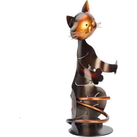 Porte-bouteille de vin rouge innovant en forme de chat câlin, support pour une bouteille, ornement de table (1/5)