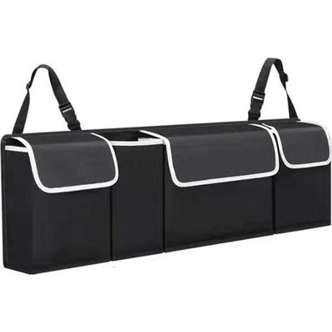 Organizador de maletero para coche, organizador de maletero para coche, múltiples tipos de bolsillos, impermeable, juego de 4 bolsas de almacenamiento plegables para ahorrar espacio en SUV.