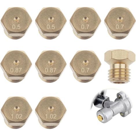 Universal Butane Gas Nozzle, 10 Pieces, Natural Gas Nozzle, Butane Gas Injector for Gas Burner, Gas Cooker (B (1/5)