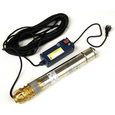 Pompe immergée pour forage - 750W - 60 m - Inox - 3m3-h -câble 15 m
