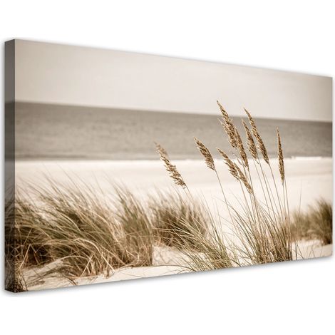 Wandbild Strand Meer Dünen Boho Landschaft 80x40 cm (1/5)