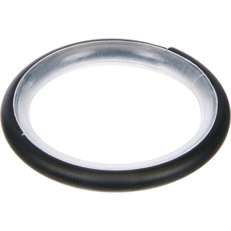 Anneaux de Rideaux Kreta, 10 pièces, Insert Coulissant et Agrafes Inclus, Ø 27/35 mm, Métal/Plastique, Noir Mat (1/5)