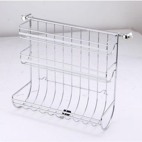 1x support de rail de cuisine avec porte-rouleau 31x33x17cm porte-rouleau de cuisine système de rail suspendu et porte-ustensiles de cuisine