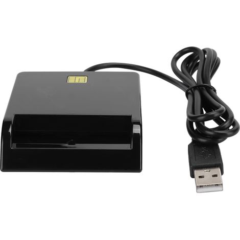 Lecteur de cartes à puce noir pour Windows 98/Me/2000/NT 4.0/XP/CE/Vista/7/8/8.1/10/Linux (1/5)