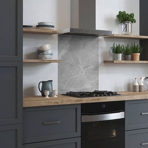 Splashback Pietra Grey Glass Kitchen Backsplash 900mm x 750mm