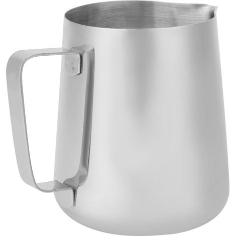 Milchkännchen aus Edelstahl, Milchaufschäumkännchen, Kaffeetasse für Latte Macchiato, ohne Waage, für den Heimgebrauch, 600 ml (1/5)
