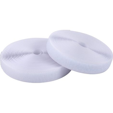 ultra-strong self-adhesive hook and loop strips, 500 x 2 cm (white), double-sided adhesive tape (1/5)
