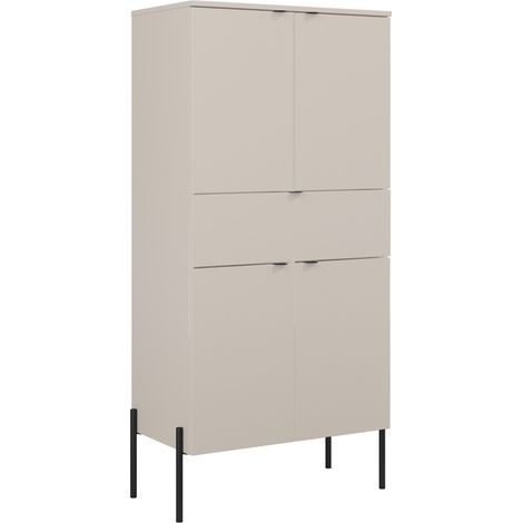 Estantería Levtenu 120, Cachemira, Con puertas, Cerrable, Con cajones, Aglomerado laminado, Número de puertas: 0, Número de cajones: 0, 150x70x40cm