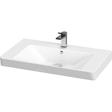 Cersanit Mille - Lavabo 101x48 cm, avec trop-plein, trou pour robinetterie, blanc K11-2324 (1/4)