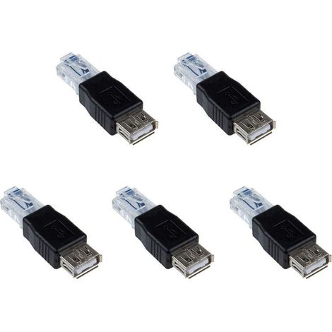 Adaptateur 5 ports USB vers Ethernet mâle RJ45 femelle (neuf) (1/3)