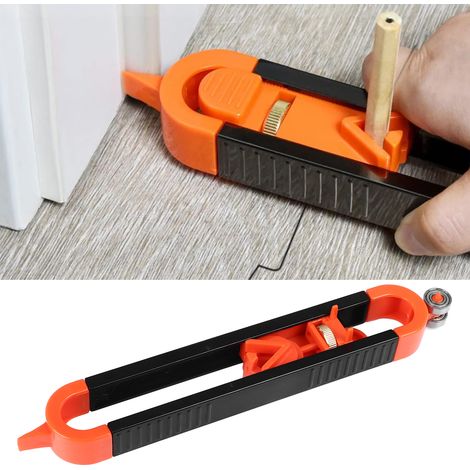 Marcador de contornos con mecanismo de bloqueo para medir y trazar perfiles ovalados en madera – Marcador de contornos – Plástico – 233 mm – Gris (1/5)