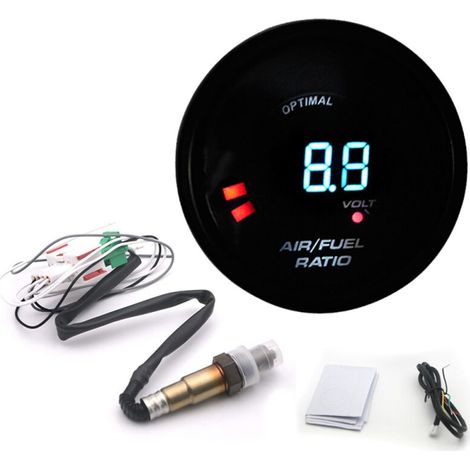 Kit de jauge numérique 2 en 1 pour le rapport air/carburant, avec sonde lambda O2 et capteur d'oxygène (O2) Accessoires de modification automobile (1/5)