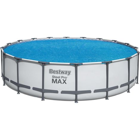 Bestway – Couverture de piscine ronde 549 cm 58173 – Isolation thermique en PE – Compatible piscines Steel Pro et Power Steel – Sac de rangement inclus