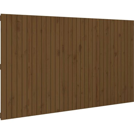 Maison Exclusive - Cabecero cama pared madera maciza pino marrón
