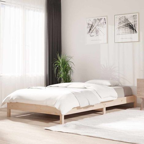 Cama apilable de madera pino maciza 80x200 cm (1/5)