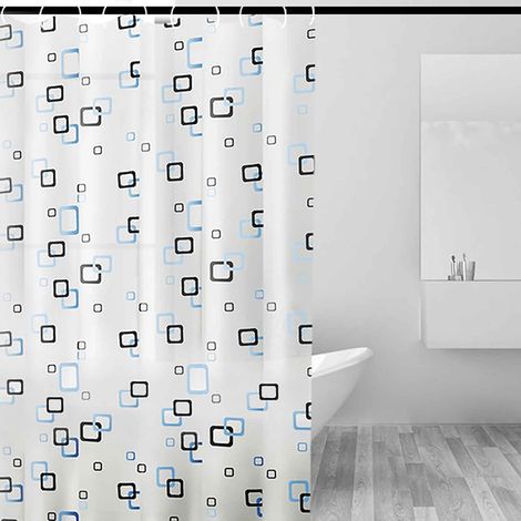 Rideau De Douche - PEVA Imperméable Anti-Moisissure - 80 x 180 cm - Séparation Humide/Sec - Salle De Bain - 1 Pièce (1/3)