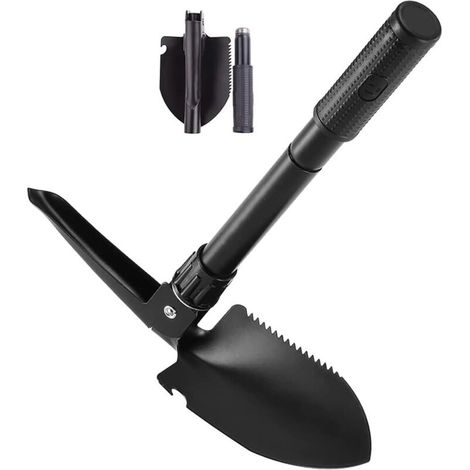 Pelle pliante, pelle pliante multifonction, pelle de survie militaire pour camping, randonnée, extérieur, jardinage, tranchée (1/4)