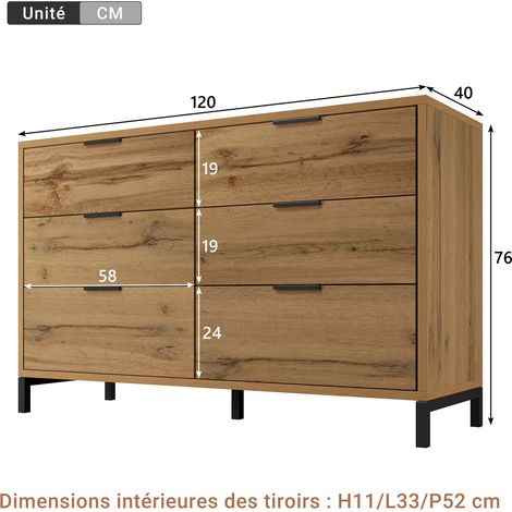 Möbelstück aus Stoff in Dark Oak 120 x 40 x 76 cm HOMAIRE (1/5)