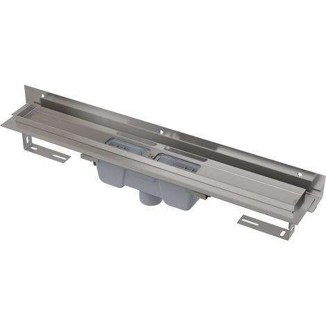 Alcadrain APZ1004 FlexibleDuschrinne mit Rand für den perforierten Rost und mit einstellbarem Kragen zur Wand, Abfluss senkrecht 550 mm (1/3)