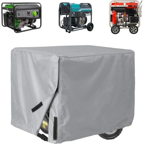 Generatorabdeckung für den Außenbereich Schutzhülle für Generatoren Schützt Ihren Generator Wasserdicht und reißfest 89 x 66 x 71 cm Grau (1/5)