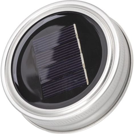 Solar-Lichterkette für Einmachgläser, Lichterkette mit Glühwürmchen-Deckeln für den Außenbereich, 20 LEDs, 2 Meter lang, wasserdicht, flammenlos, solarbetrieben, sternenklare Lichterkette für Deckel (1/5)