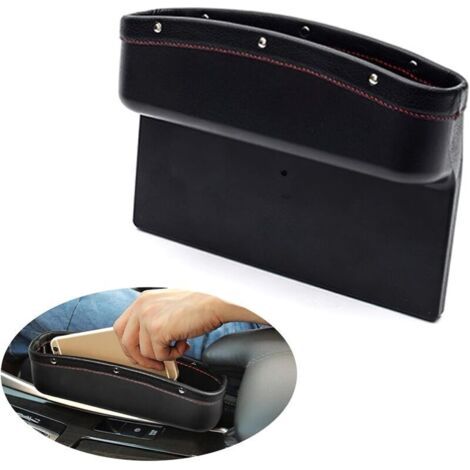 Boîte Rangement Siège D'auto, Boîte Rangement Siège Écart Voiture, Auto Seat Gap Organisateur, Boîte de Rangement boîte à Gants pour Voiture (Noir) (1/3)