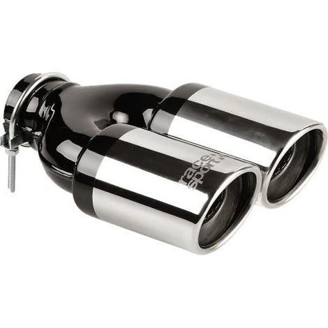 Sortie échappement double inox 48-60mm – Longueur 240mm – Sortie 2x80x70mm – Améliore l'esthétique sportive du véhicule – Sumex