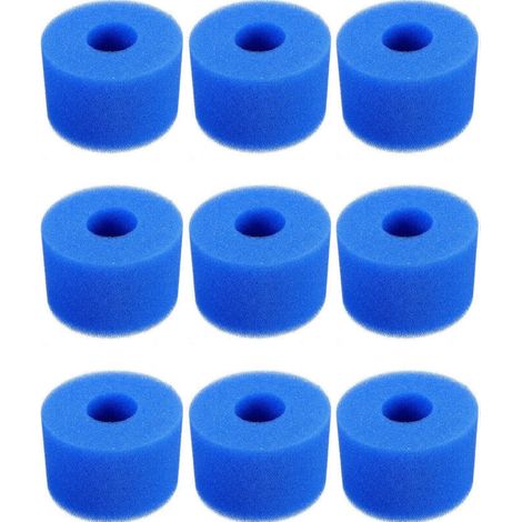 Cartouche de filtre de piscine9 Pièces Filtre Piscine, Cartouche de Filtre en Mousse, Mousse pour Filtre Piscine, Réutilisables et Lavables, Filtre en Mousse pour Spa, Piscine (1/4)
