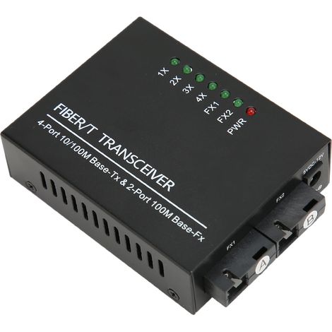 Émetteur-récepteur Fibre Optique 1Gbps, 1310nm/1550nm, Port RJ45, Alimentation 100‑240V AC, Compatible SFP (1/5)