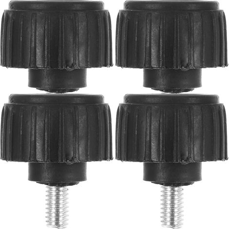 Pièces de Rechange pour Balance Électronique 30kg, Amortisseurs en Caoutchouc et Fer, Lot de Quatre Pieds Noirs, Accessoires Fiables pour Balances à Plateforme (1/5)