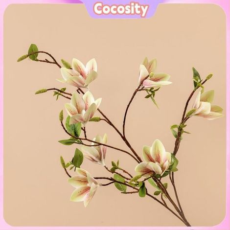 Bouquet de fleurs artificielles - COCOSITY - 7 têtes - 100 cm - tige longue - fleurs en soie (1/5)