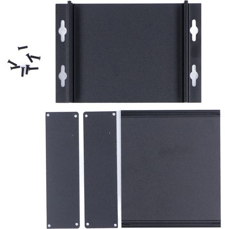 Elektronisches Gehäuse aus mattschwarzer Aluminiumlegierung, wasserdicht, für selbstgebaute Leiterplatten (1/5)
