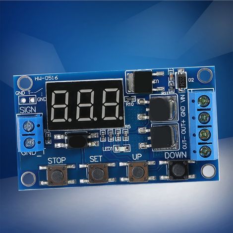 Déclenchant un circuit de commutation à temporisation cyclique, une carte de commande à double MOSFET remplace le module relais (12 24V). (1/5)