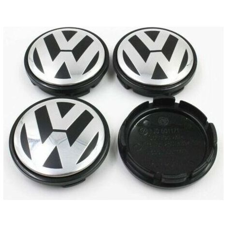 Lot de 4 cache-moyeux aluminium 70mm – Résistants aux chocs et à l'eau – Installation facile – Pour jantes aluminium (1/3)