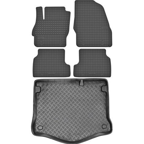 Juego de alfombrillas de goma para coche y maletero para Ford Focus II Hatchback (2005-2011).