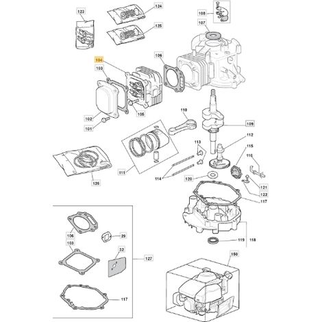 Zylinderkopf Motormodelle SV200 ORIGINAL STIGA 118550099/0