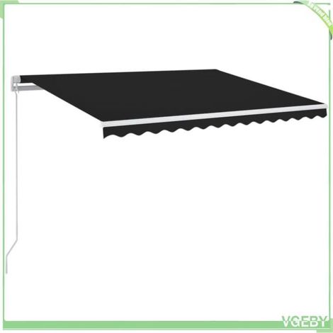 Auvent rétractable - FAFEICY - 3068884 - 350x250 cm - Anthracite - LED solaire (1/5)
