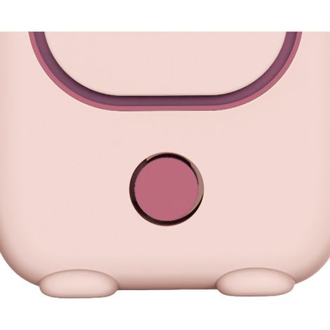 Ventilateur de cou réglable sans pales USB rechargeable mini portable à main bureau collier rose