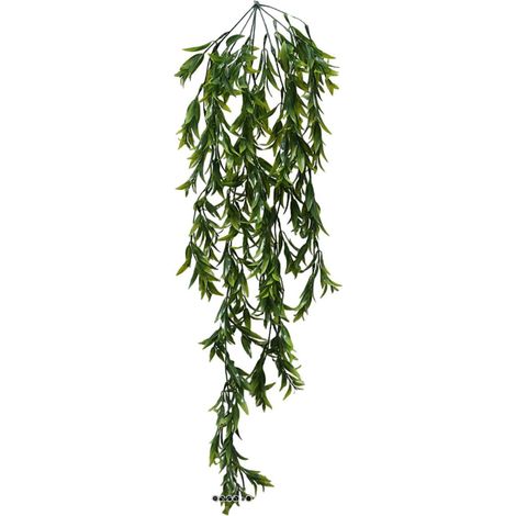 Chute de bambou artificiel L 100 cm en plastique vert (1/3)
