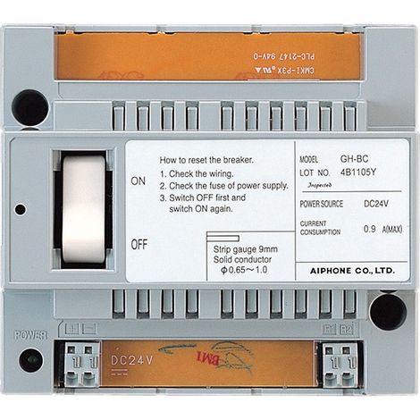 Aiphone – Centrale audio interphone standard avec vision nocturne – Fixation sur rail DIN 7 modules – GTBC