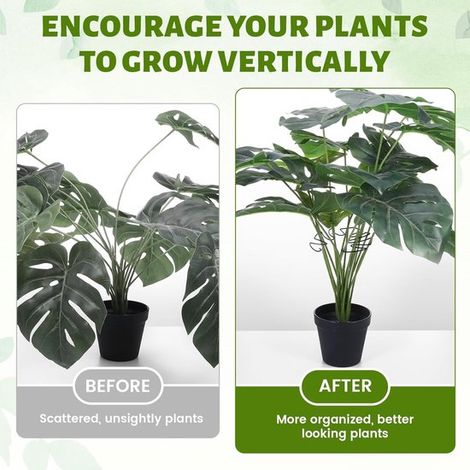 4er-Pack Monstera-Pflanzenständer Stützstangen für Zimmerpflanzen Stütze für Pflanzenstängel Monstera-Pflanzenstabilisatoren aus Metall für Schwarz (1/4)