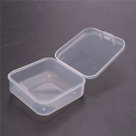 Boîte de Stockage pour Perles - Conteneur en Plastique Transparent avec Couvercle à Charnière - Pour Artisanat et Petits Objets - 4 Pièces (1/5)