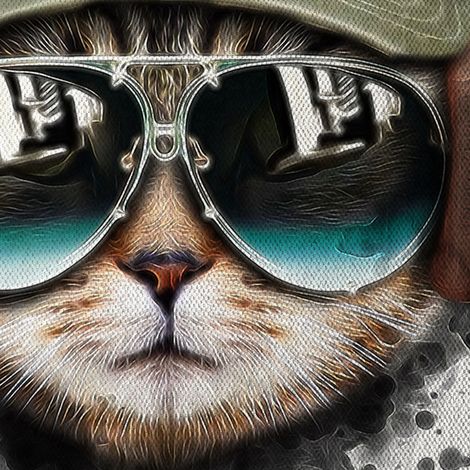 TopCat - Quadro Canvas Contemporaneo su telaio in legno - Misura: 80x80 cm (1/4)