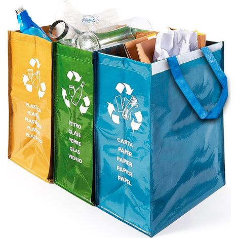 004620 Bolsas de colores para reciclar SET 3 Pzs armario autoportante selectiva
