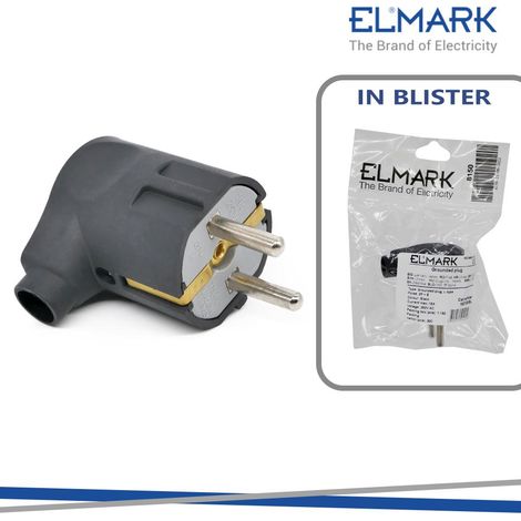 ELMARK SPINA ANGOLARE SCHUKO  16A 2P+E NERA (1/3)