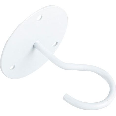 Crochet Plafond - Fer - 7,4 x 6,5 cm - Pour Suspension Plantes Lampes Chandeliers - Blanc - Lot de 2 (1/3)
