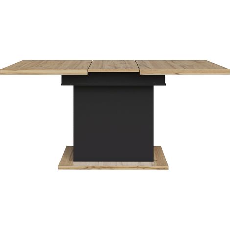 Tavolo da pranzo allungabile 110-140 x 80 x 75 cm in MDF e metallo, effetto legno, 6 posti (1/5)