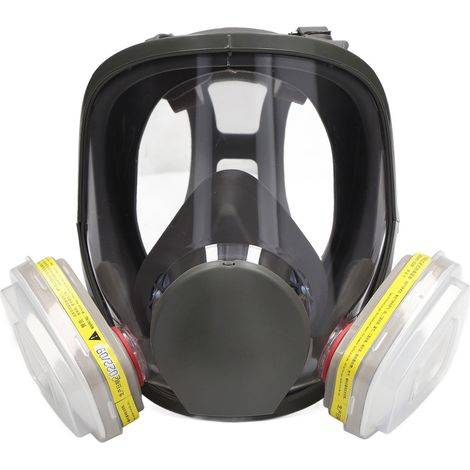 Vollgesichtsmaske mit Filter, wasserdicht, verstellbar, mit Partikelfilter, Typ-7-Filterbox, für den Außeneinsatz (1/5)