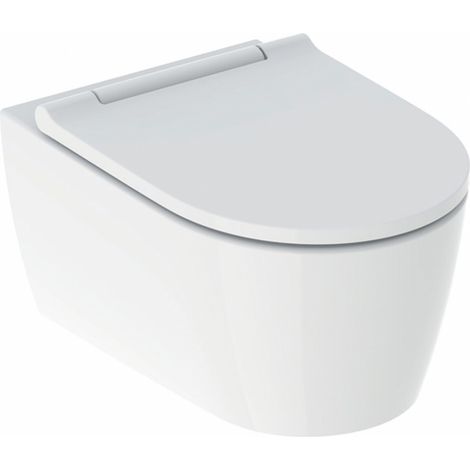 WC suspendu Geberit ONE TurboFlush – Céramique sanitaire – Profondeur 540mm – Hauteur réglable 41-45cm – Fixation invisible – Cuvette sans rebord